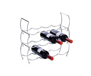 Zeller 27356 Lot de 3 Casiers à Bouteille Métal Argent 42 x 14 x 14 cm