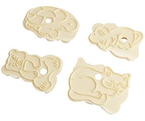 Zeller 43062 Emporte-Pièce/Tampon Plastique Crème 20 x 10 x 5 cm 4 Pièces