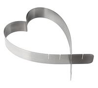 Zeller 43730 Coeur Cercle à Tarte Acier Inoxydable Argent 18 x 18 x 5 cm