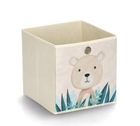 Zeller Bear 14479 Storage Box 28 x 28 x 28 cm Fleece Beige