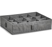 Zeller Boîte de rangement, 12 compartiments, pliable, gris, 44 x 34 x 11 cm, 14604