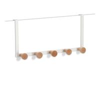 ZELLER Cintre de porte 5 crochets, blanc 37,5x9x18cm