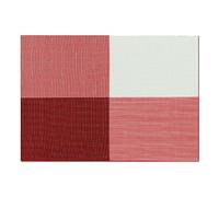 Zeller Ensemble de Sets de Table Carreaux 45x32cm en Corail, Autre, Bleu