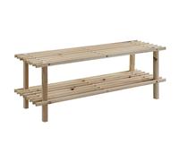 Zeller Étagère à chaussures avec 2 étagères, bois résineux, 80 x 26 x 29,5 cm