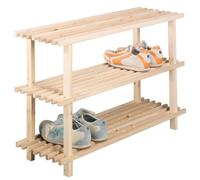 Zeller Étagère à chaussures avec 3 étagères, bois résineux, 80 x 26 x 49,5 cm