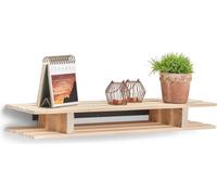 Zeller Étagère à palettes en bois, pin, étagère murale, étagère à palettes pour la cuisine, le salon ou la salle de bains