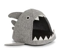 Zeller Grotte pour chats Panier pour chats Requin Maison pour chats Feutre Lit pour chats gris