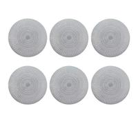 Zeller Lot de 6 Sets de Table Ronds en PVC Argenté