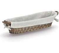 Zeller Panier à baguettes en osier avec sac en toile style campagnard