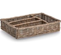 ZELLER Panier à couverts 14177 style maison de campagne, osier, 35 x 26 x 7 cm