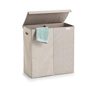 Zeller Panier à Linge Stripes Non tissé Beige, Beige, ca. 61, 5 x 31 x 63 cm