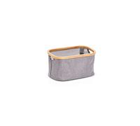 Zeller Panier de rangement pliable Bamboo Gris Panier en bambou 29,5 x 20 cm Boîte pliable