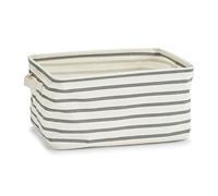 Zeller 'Panier de Rangement Stripes, en Toile, Gris