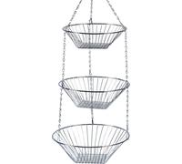 Zeller 27325 Panier suspendu Métal Argent 25,5 x 25,5 x 8,5 cm