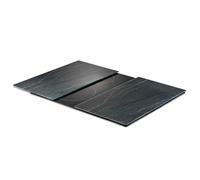 Zeller Plaques de recouvrement/découpe pour cuisinière "Ardoise", Lot de 2, verre, anthracite 30x52 cm