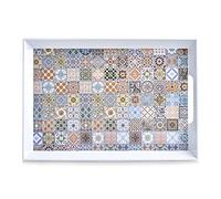 Zeller Plateau de cuisine mosaïque en mélamine 50 x 35 x 5 cm
