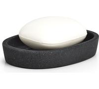 zeller Porte-savon DARK STONE LHT 11.70x2.10x8.30 cm noir