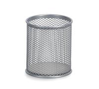 Zeller Porte-stylo Meshline couleur alu Métal laqué 8,3 x 8,3 x 9,5 cm