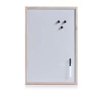 Zeller Present 11121 Tableau Aimanté avec Cadre en Bois Blanc 60 x 40 cm