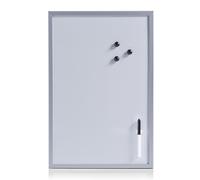 Zeller Present 11538 Tableau Magnétique Inscriptible Gris Alu 40 x 60 cm