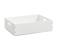 Zeller Present 13351 Caisse de Rangement avec Superposable MDF Blanc 40 x 30 x 11 cm