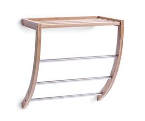 Zeller Present 13595 Porte-Serviettes Bambou/Chromé 38 x 24 x 40 cm