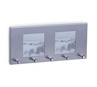 Zeller Present 13885 Porte-Clefs avec Cadres Photo en Acier Inoxydable 29 x 3,8 x 13 cm