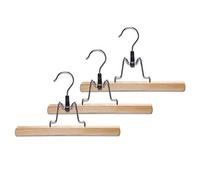 Zeller Present 17111 Lot de 3 Porte-Pantalons en Bois Naturel 25 cm