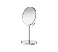 Zeller Present Kosmetikspiegel auf Fuß Metall mit Vergrößerung 35cm Ø15cm silber