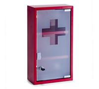 Zeller Present 18468 Armoire à Pharmacie en Métal Rouge 25 x 12 x 45 cm