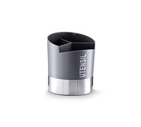 Zeller Present 24876 Support pour Ustensiles de Cuisine en Acier Inoxydable Gris Ø 14,5 x 17 cm