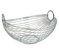 Zeller Present 24895 Corbeille à Fruits Ovale Chromée, 28 x 25,5 x 16 cm