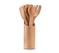 Zeller Present 25274 Support Contenant 7 Ustensiles de Cuisine en Bambou Ø 9 x 33 cm