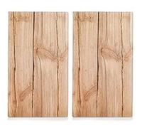Zeller present 26277 wood couvercle de cuisinière/planche à découper verre set de 2 G