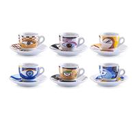 Zeller Present 26510 Magic Eyes Service à Expresso en Porcelaine 12 pièces