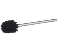 Zeller Present 98012 Brosse WC de Rechange avec Manche en Acier Inoxydable Noir Ø 7,5 x 39,5 cm