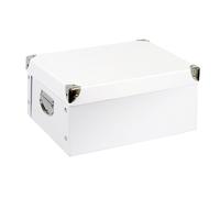 Zeller Present Boîte de rangement en carton, blanc, 40 x 33 x 17cm, blanc
