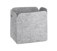 ZELLER PRESENT Corbeille de rangement feutre 36x28x36cm gris