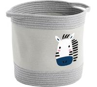Zeller Present Corbeille de rangement Zebra 30x30cm, grise