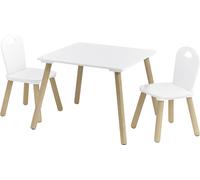 Zeller Present Ensemble de sièges pour enfants Scandi MDF/pin, blanc/naturel, 3 pièces (1 kit)
