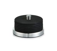 Zeller Set de dessous de verre, 7 pièces, acier inoxydable/silicone, noir Ø10x6