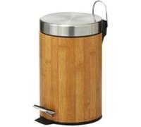 Poubelle GENERIQUE ZELLER PRESENT HANDELS GMBH 18561 POUBELLE A PEDALE DECOR BAMBOU/METAL 3 L 17 X 26 CM