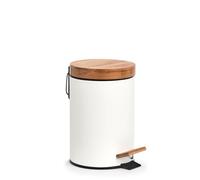 Zeller Present Kosmetikeimer soft-close 3l 16,8x24cm Metall/Bambus wei