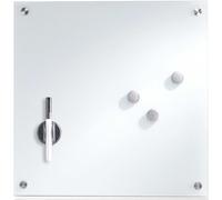 Zeller Present - Tablero De Notas Magnético De Cristal (40 X 40 Cm), Color Blanco