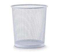 Zeller Present Zeller Corbeille À Papier En Grille Métallique, Blanc, 26 X 28 Cm - 17716