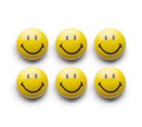 Zeller Set d'aimants, 6 pcs., "Smiley" Ø3