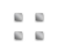 Zeller Set d'aimants "Cube", 4 pcs. 1x1x1