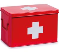 ZELLER Trousse de secours en métal rouge 32x19,5x20cm