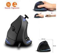 Zélote C-18 verticale par câble LED Jeu programmable souris à distance pour l'ergonomie Wenaxibe 099
