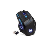 Zelotes 2,4 GHz Souris Sans Fil Professionnel, 7 Boutons 2400 dpi LED Bleue Optique Gaming Mouse Souris Gamer pour Ordinateur Portable, PC, Mac,